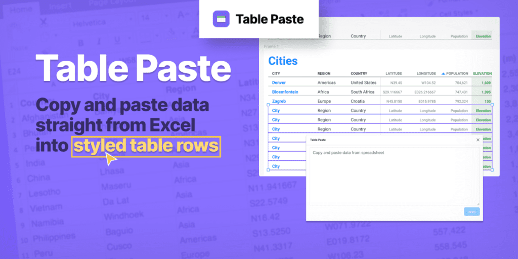 Table Paste -Figma Plugins 2020