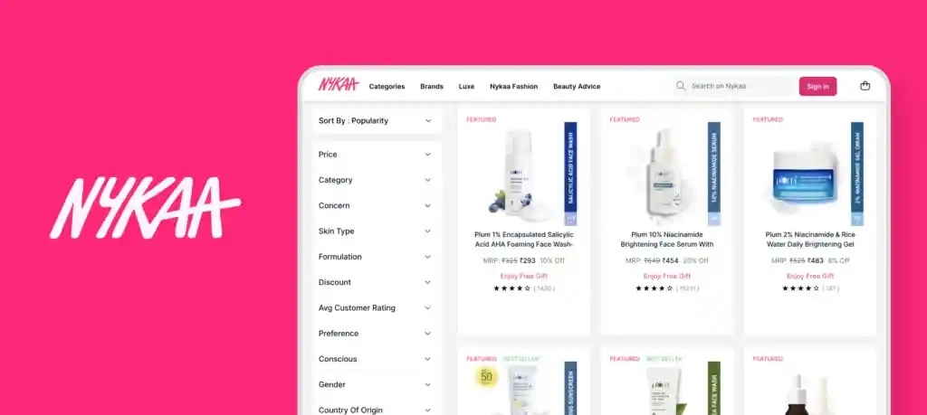 Nykaa - Ecommerce ux