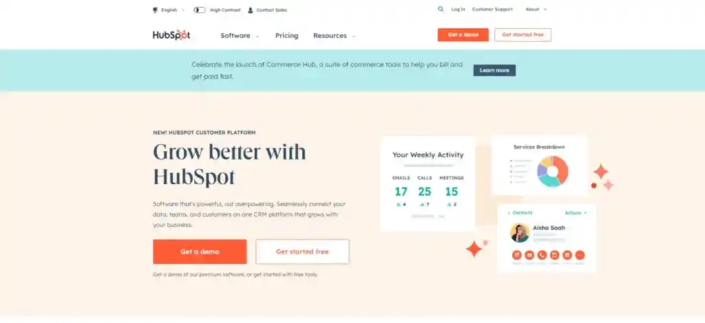 Hubspot onboarding screen