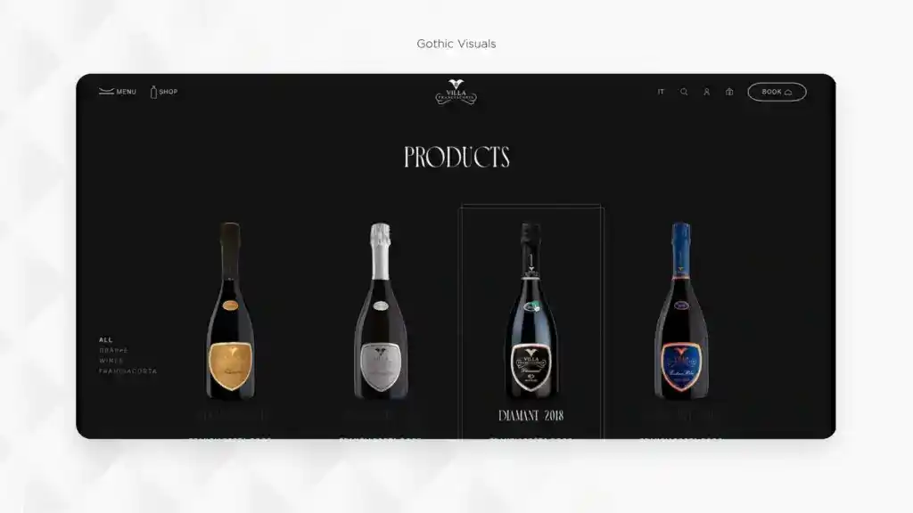 Gothic Visuals - e-commerce design trends